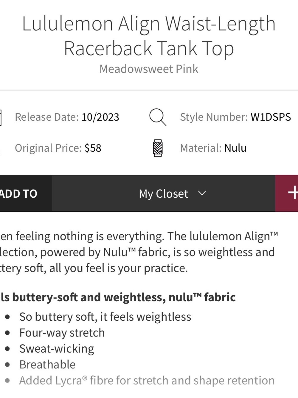 Align Racerback Tank Top - Picture 2 of 3